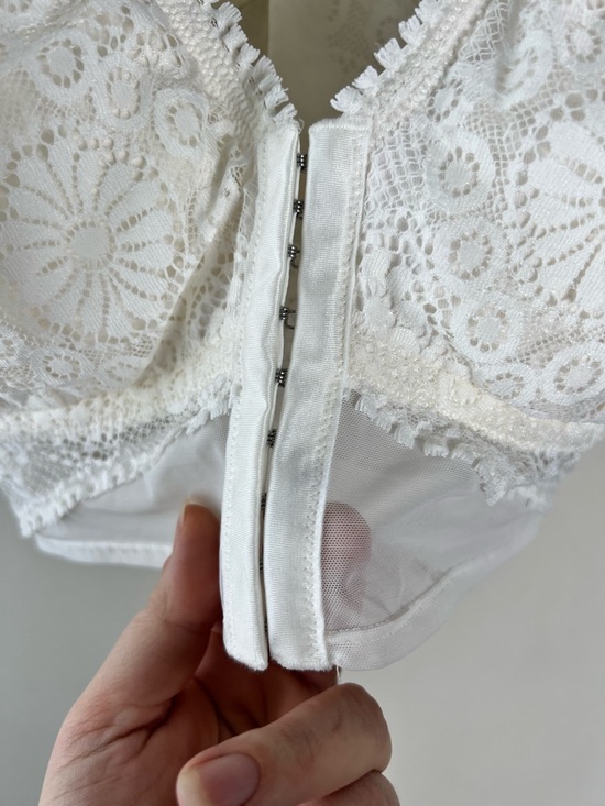Aerie Joy Lace Padded Longline Bralette Size XXL White Strappy NWOT - Picture 7 of 8